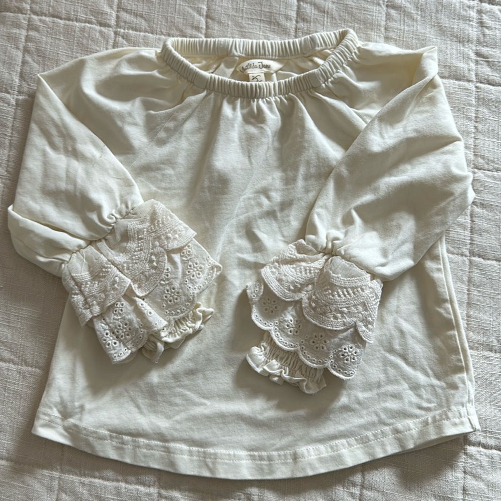 Matilda Jane lace cuff girls top, size 2!